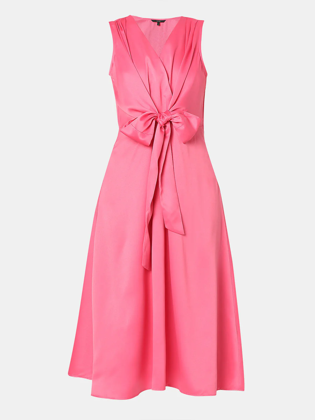 Pink Satin Midi Dress - Image 6
