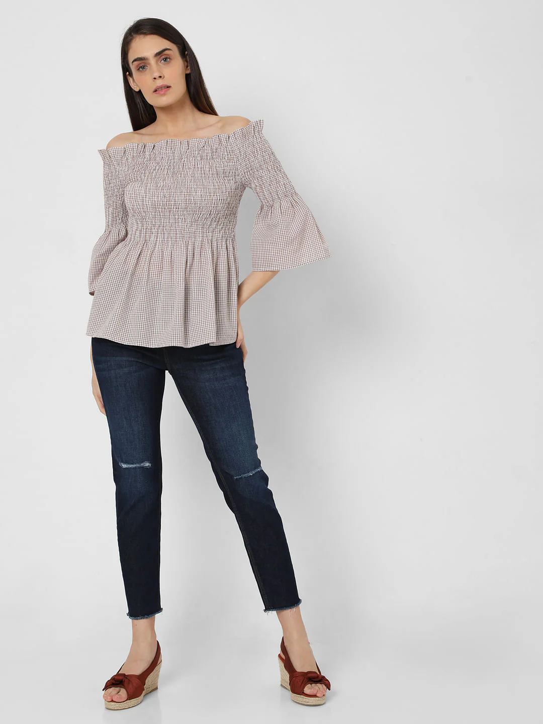 Beige Off-Shoulder Top - Image 4
