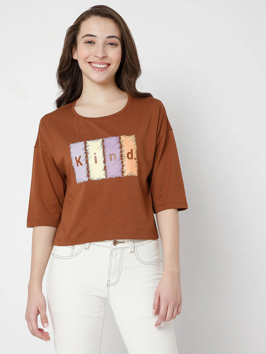 Brown Graphic Print T-Shirt - Image 2