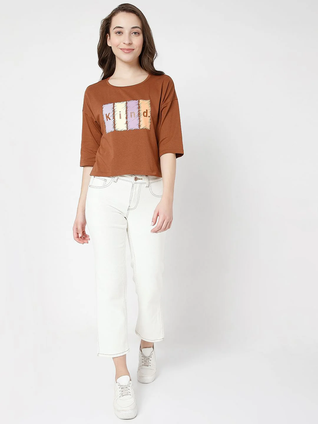 Brown Graphic Print T-Shirt - Image 5