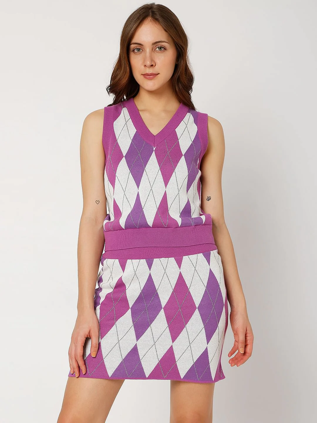 Purple Knit Co-Ord Sweater - Image 2