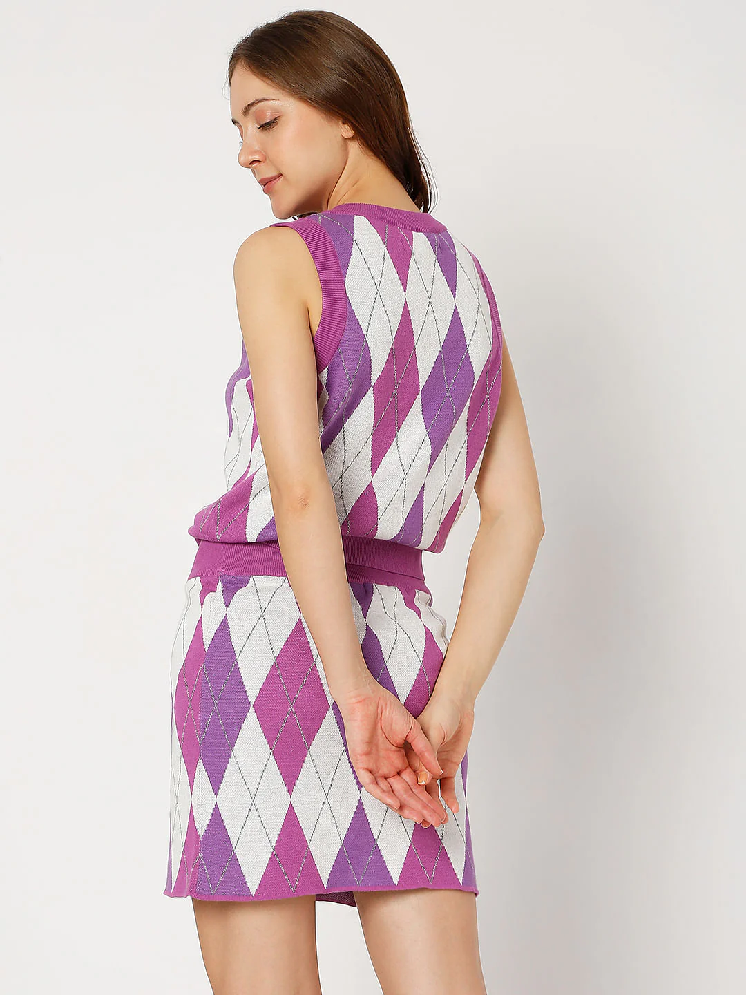 Purple Knit Co-Ord Sweater - Image 4