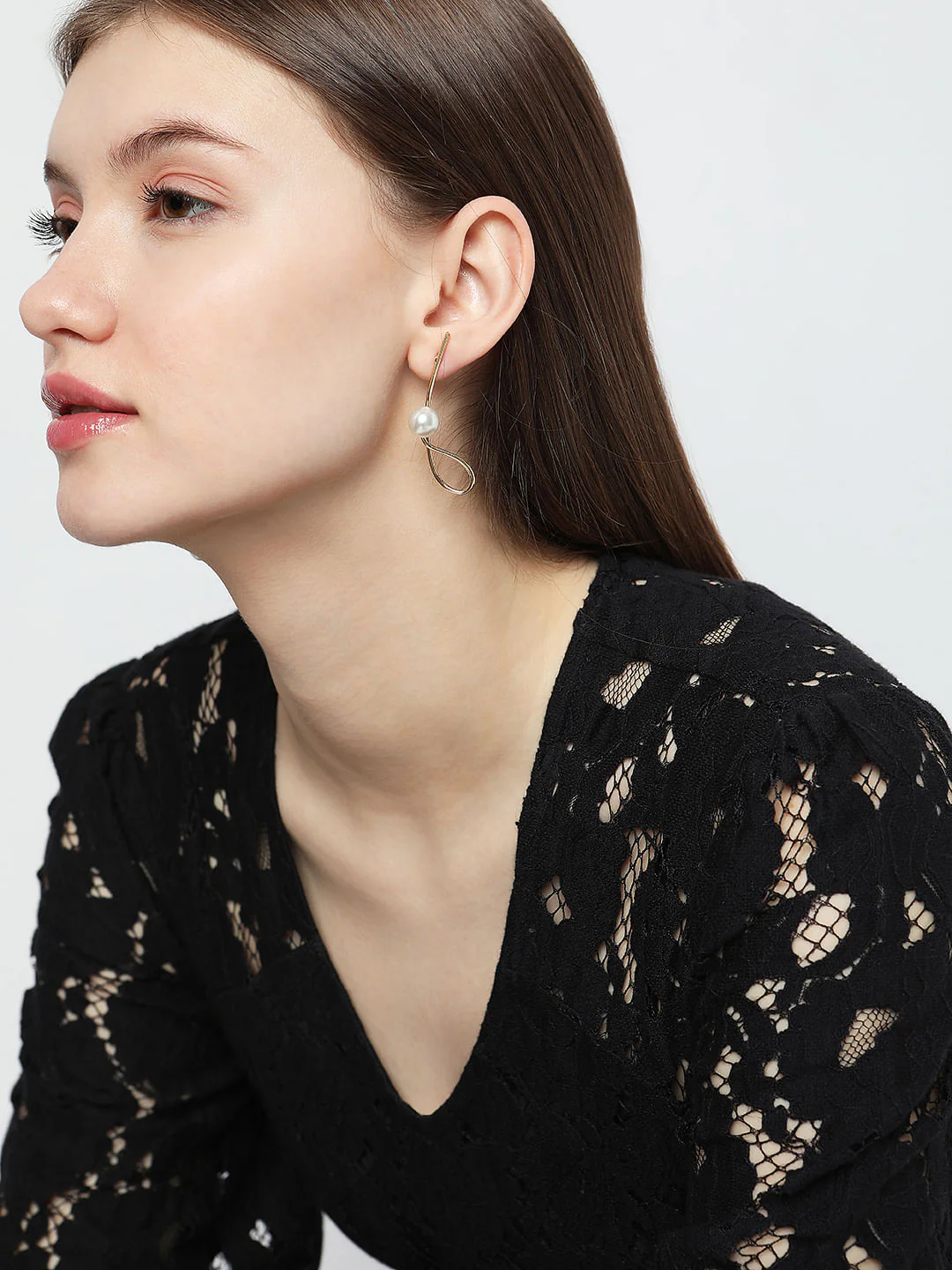 Golden Pearl Earrings