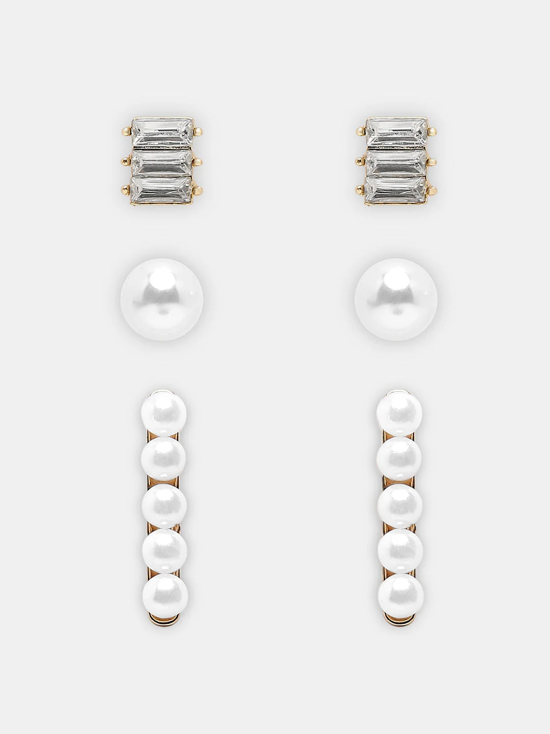 Gold Pack Of 3 Earrings - Image 5