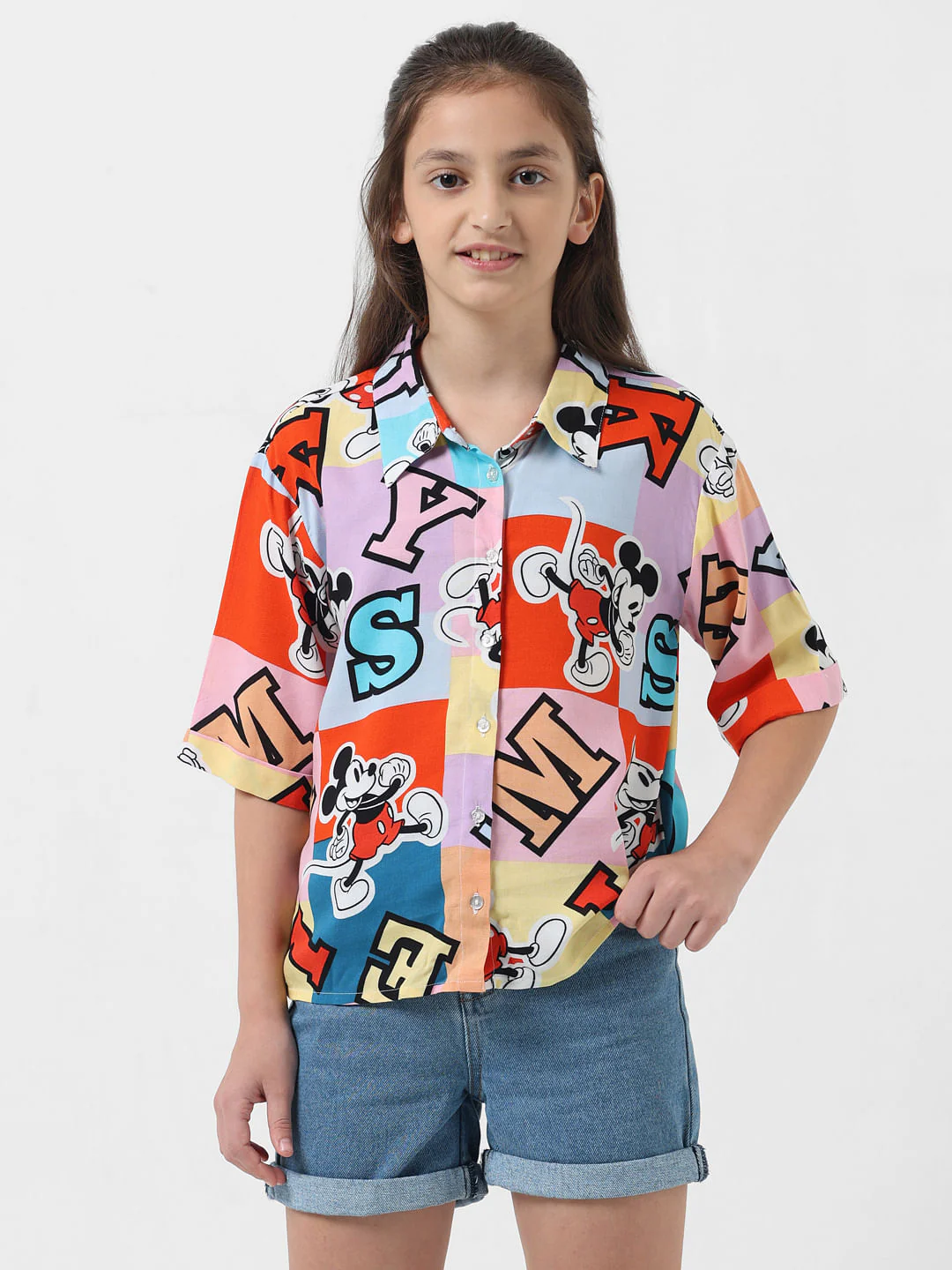 Girl X Disney White Colourblocked Shirt - Image 2