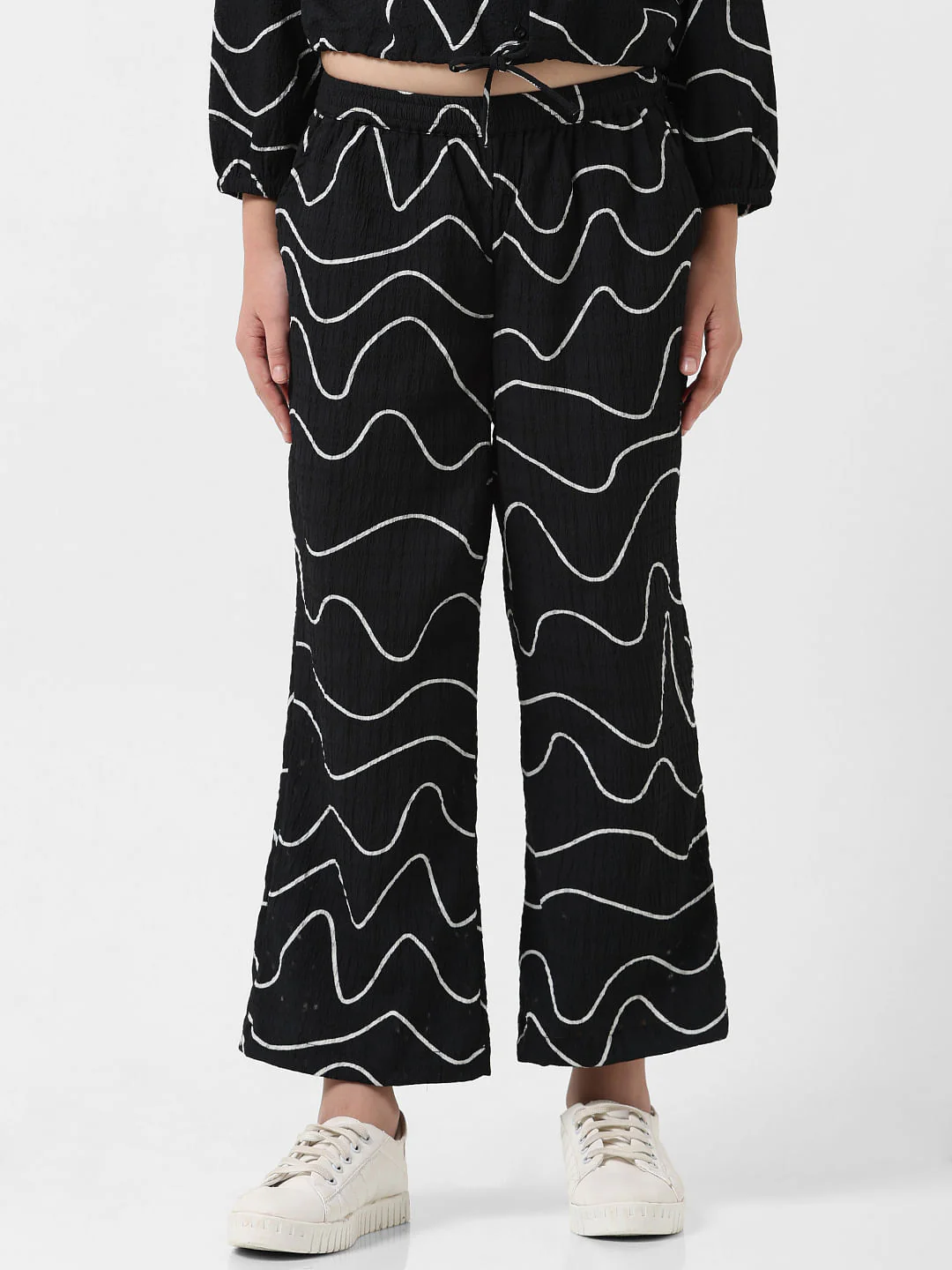 Girl Black Printed Co-Ord Set Pants - Image 2