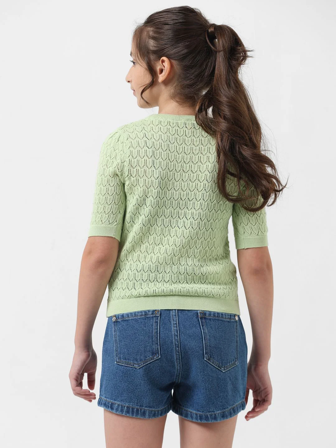 Girl Green Flat Knit Top - Image 3