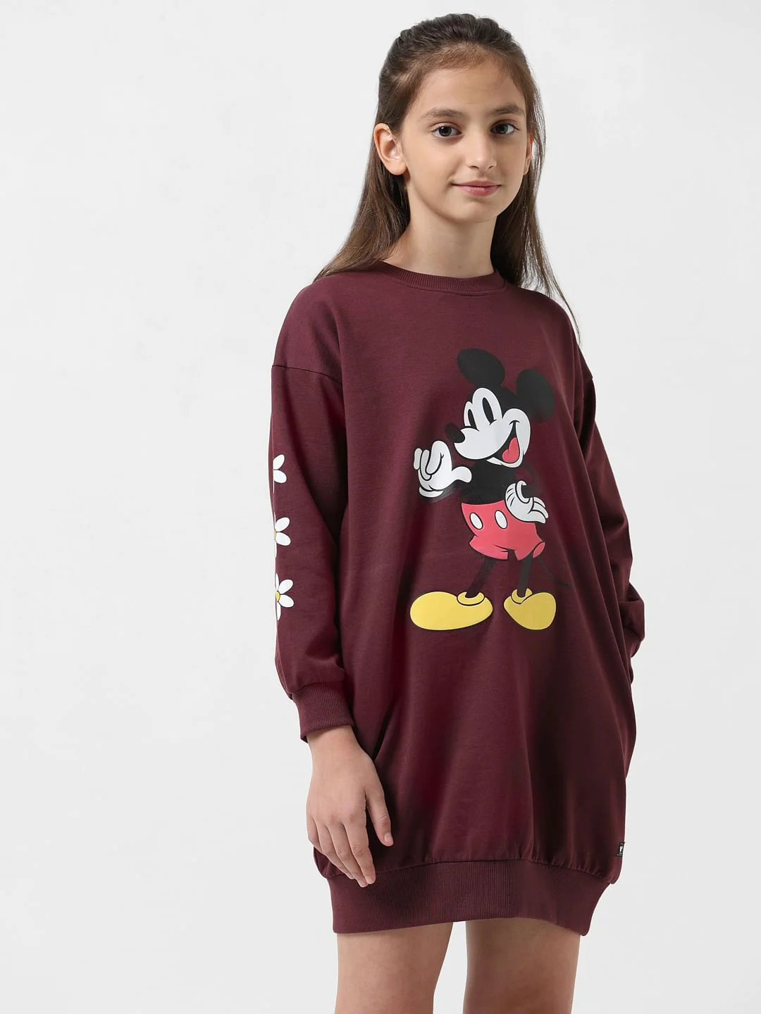 Girl X Disney Brown Mickey Sweatshirt Dress - Image 2