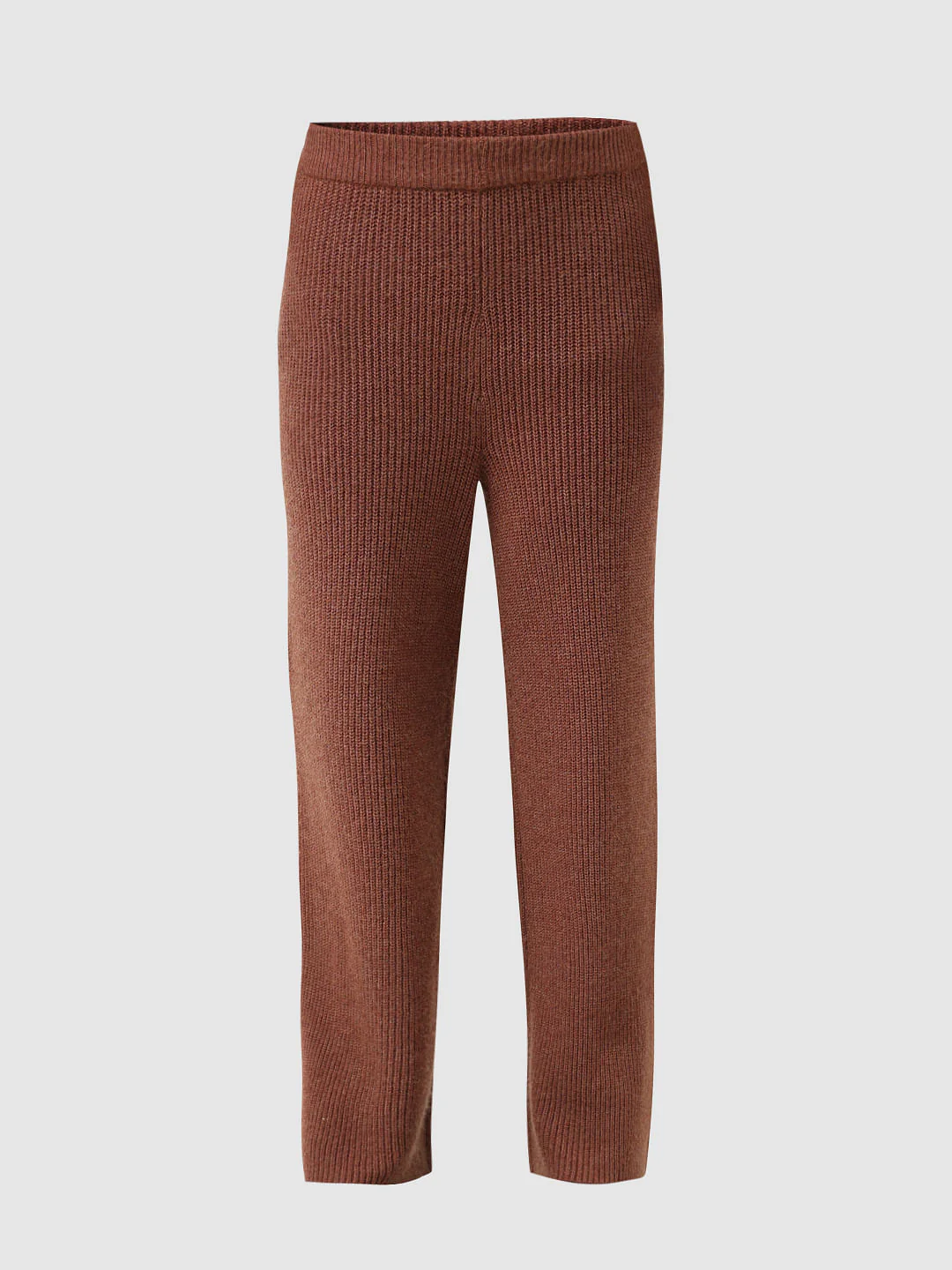 Girl Brown Mid Rise Ribbed Flared Pants - Image 5