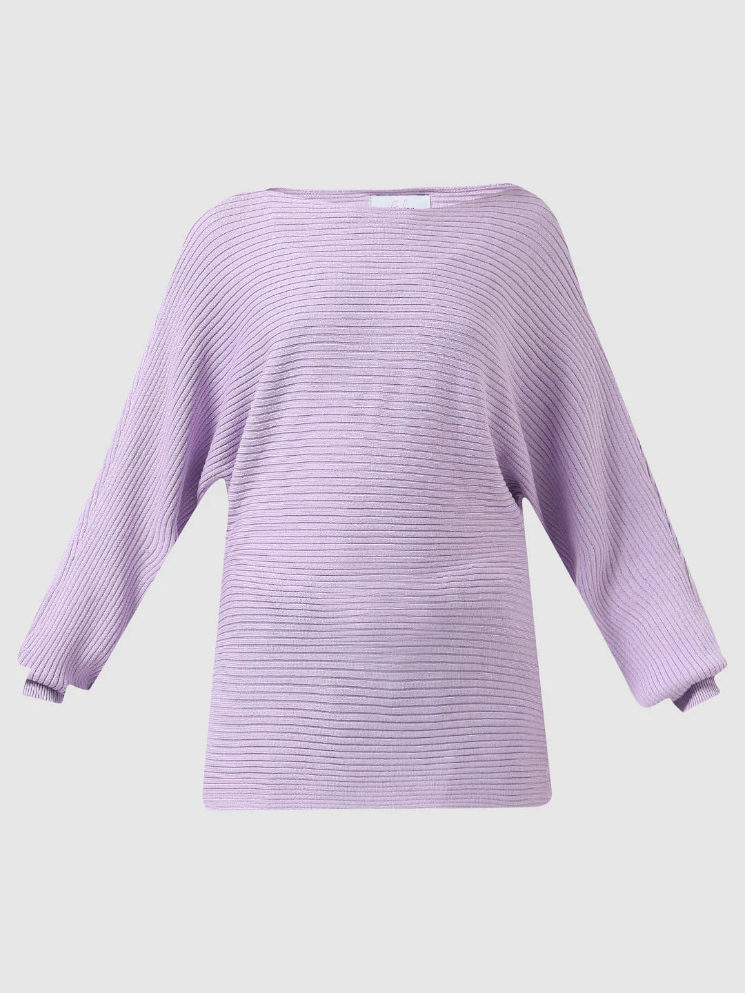 Girl Purple Ribbed Boat Neck Pullover - Image 6