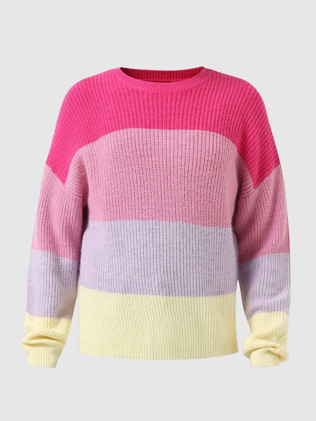 Girl Purple Colourblocked Pullover - Image 6