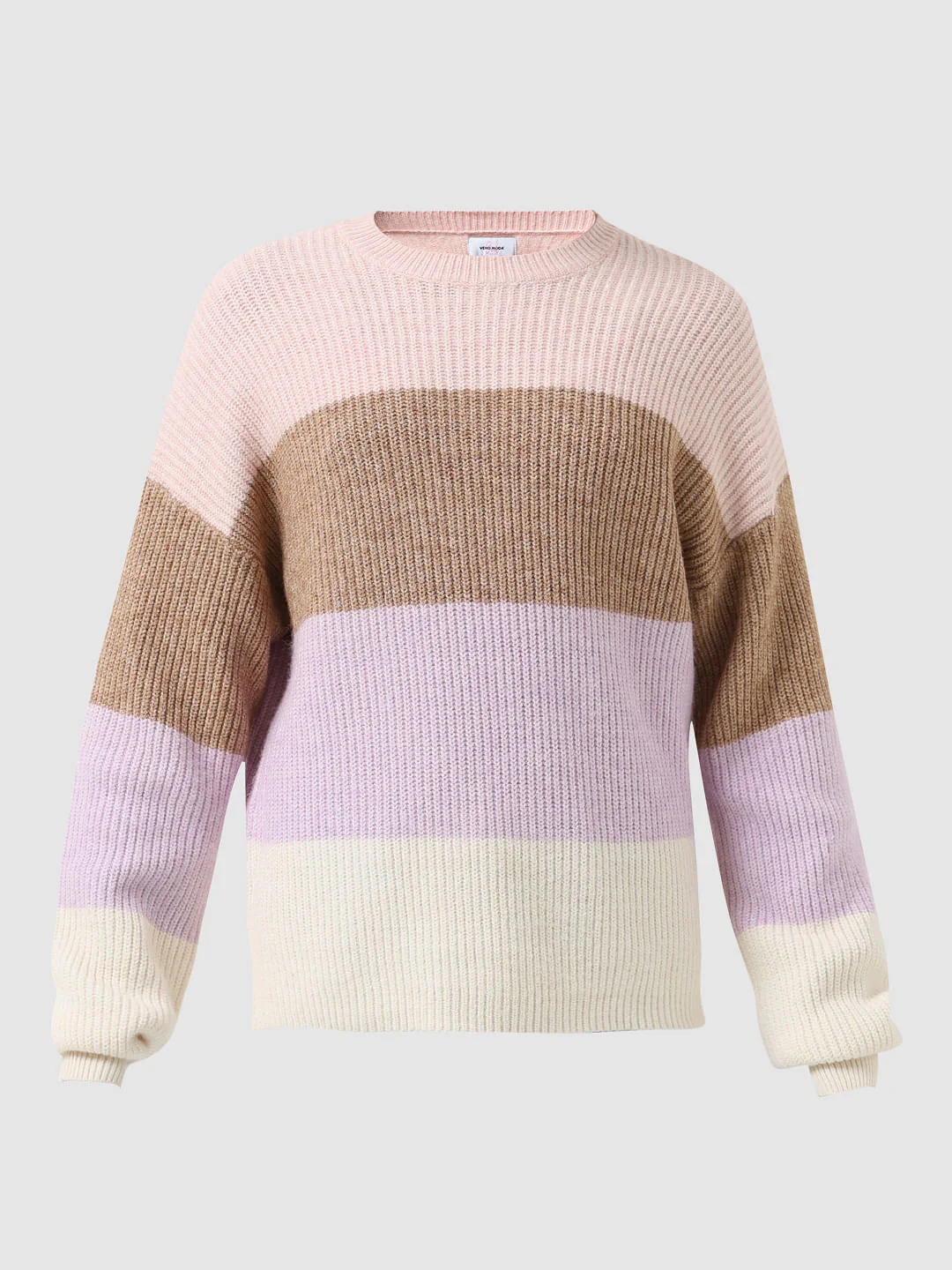 Girl Pink Colourblocked Pullover - Image 6