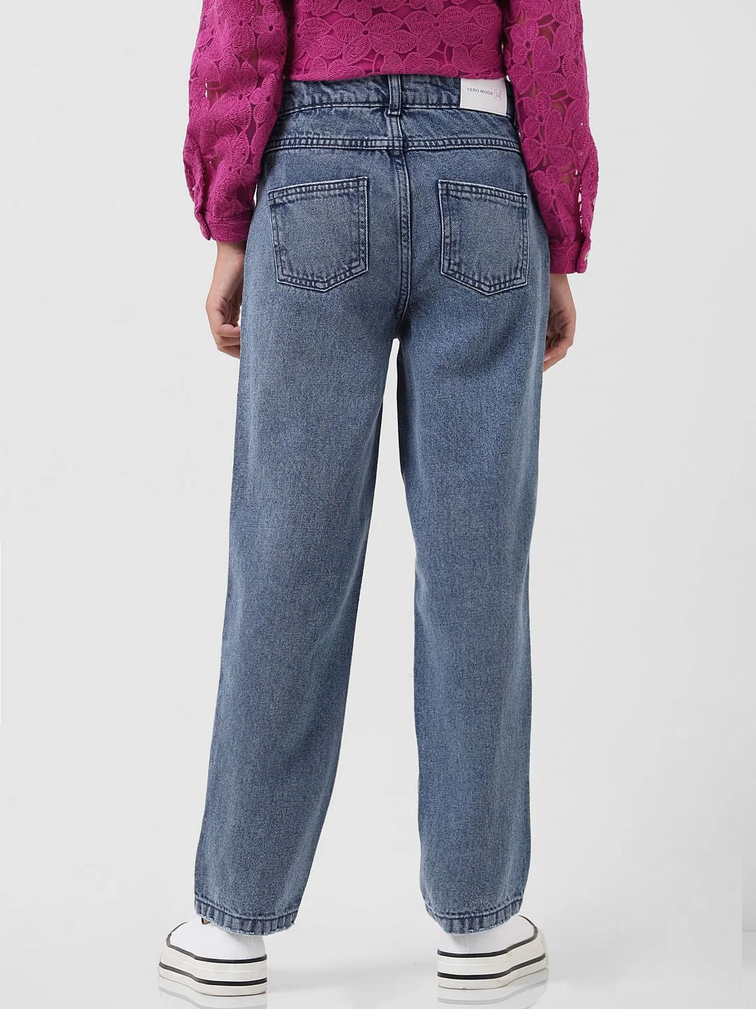Girl Blue High Rise Jade Straight Fit Jeans - Image 3