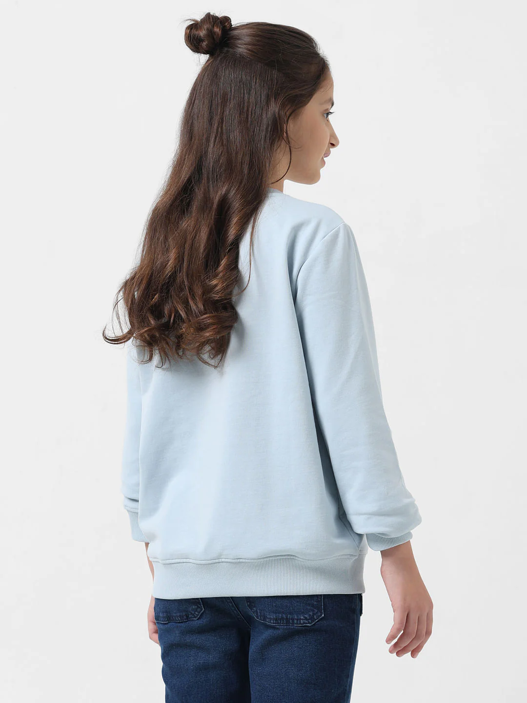 Girl Blue Graphic Print Sweatshirt - Image 3