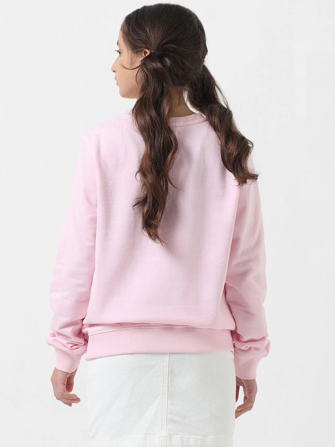 Girl Pink Graphic Print Sweatshirt - Image 3