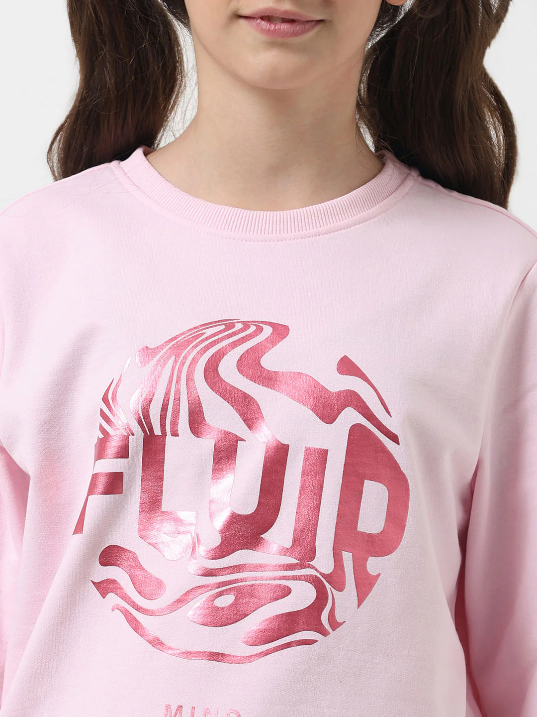 Girl Pink Graphic Print Sweatshirt - Image 4