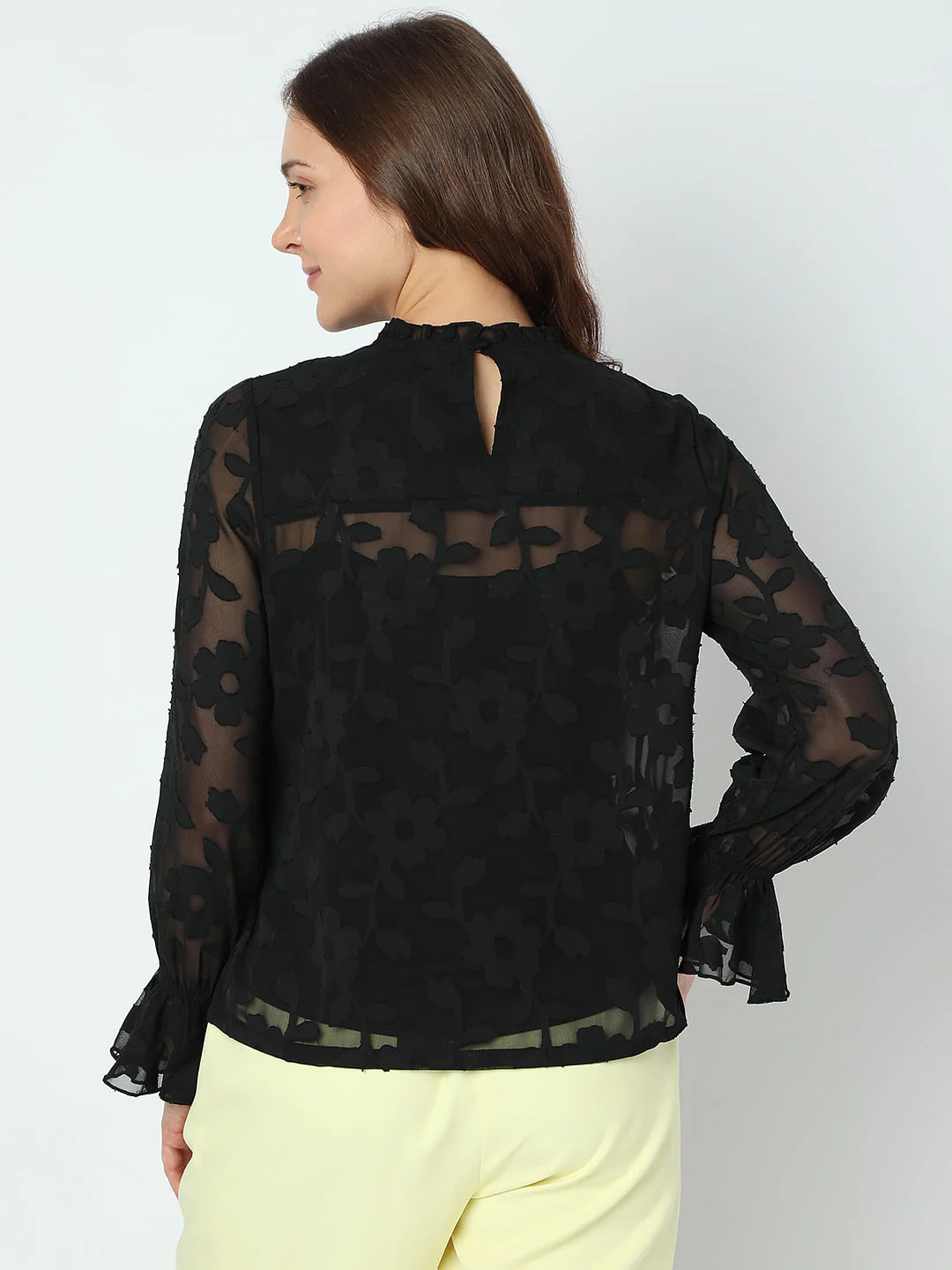 Black Floral Top - Image 4