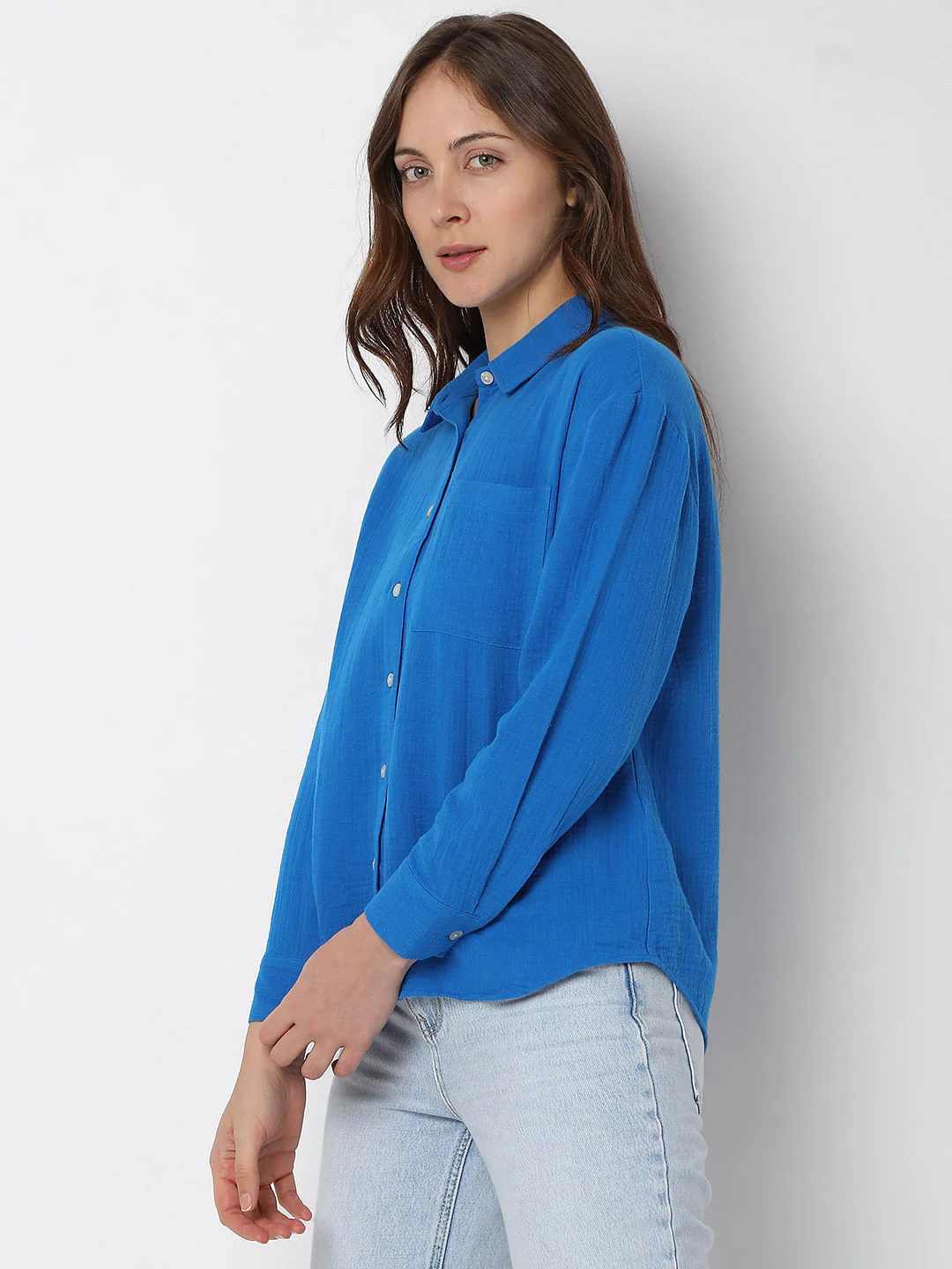 Blue Textured Shirt - Image 3