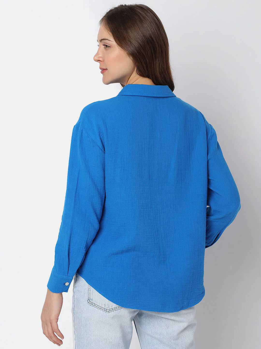 Blue Textured Shirt - Image 4