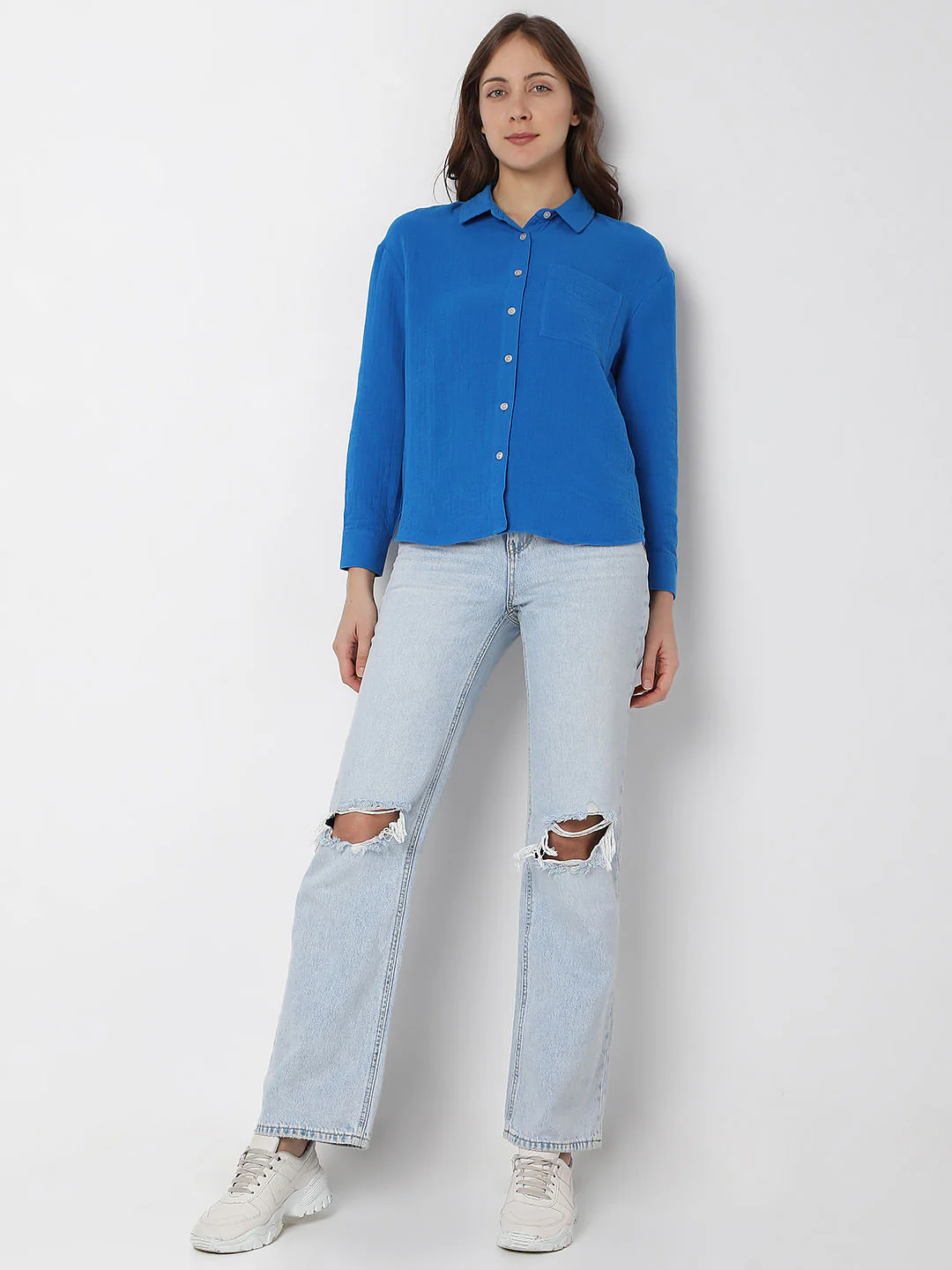 Blue Textured Shirt - Image 5
