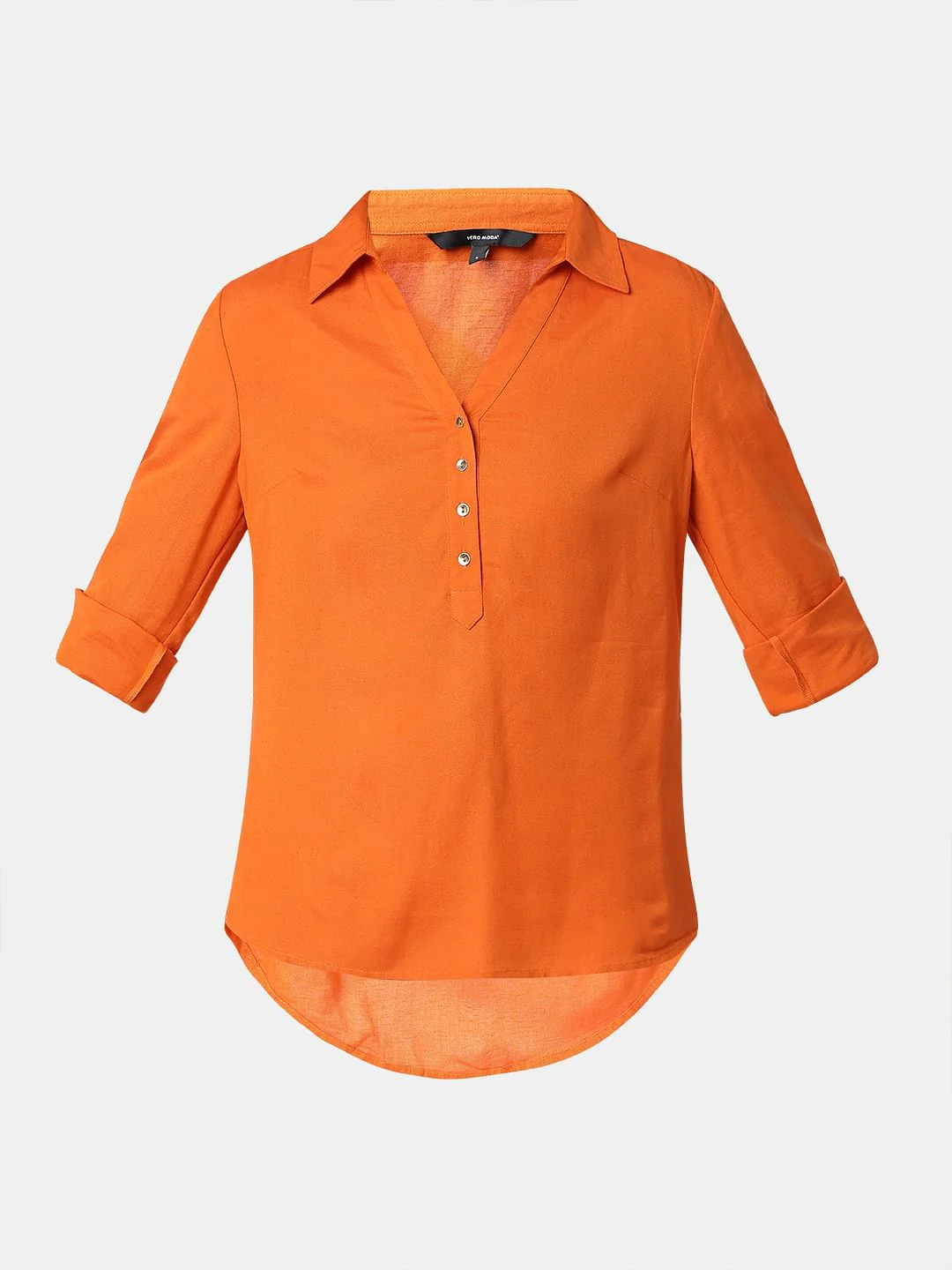 Orange Asymmetric Shirt - Image 7