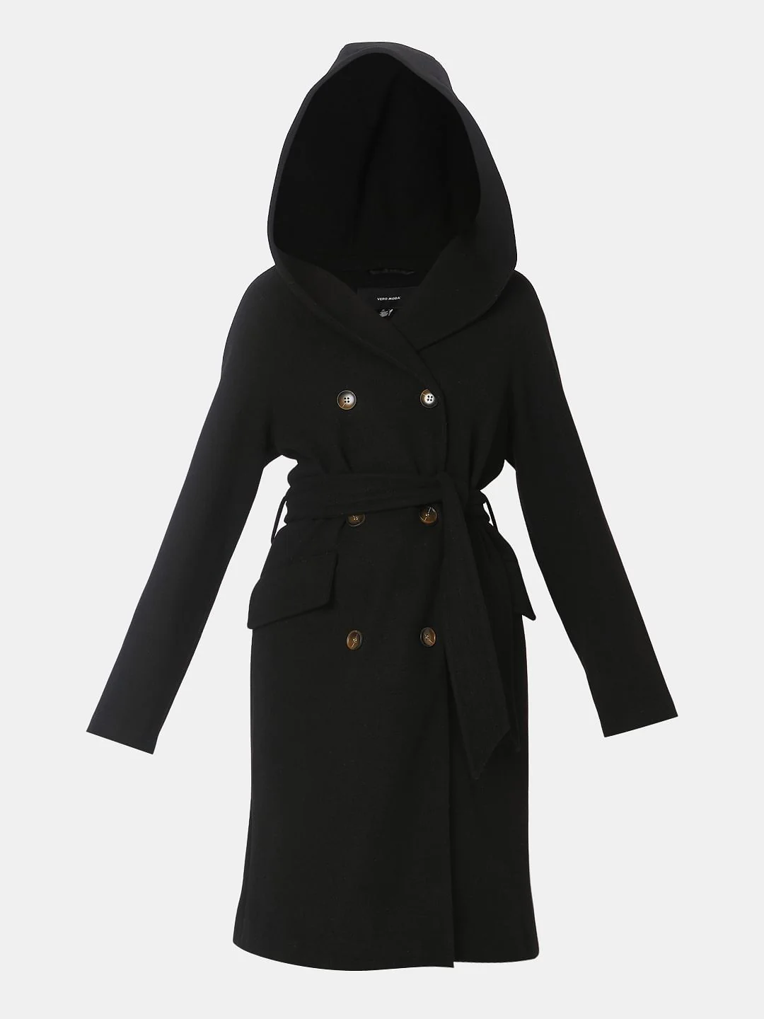 Black Double-Breasted Long Coat - Image 7