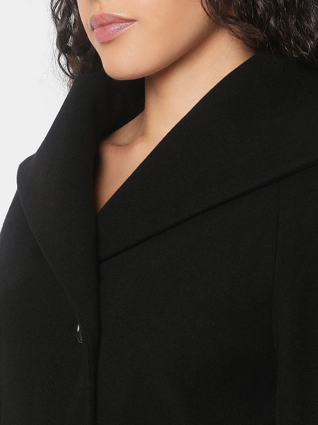 Black Double-Breasted Long Coat - Image 8
