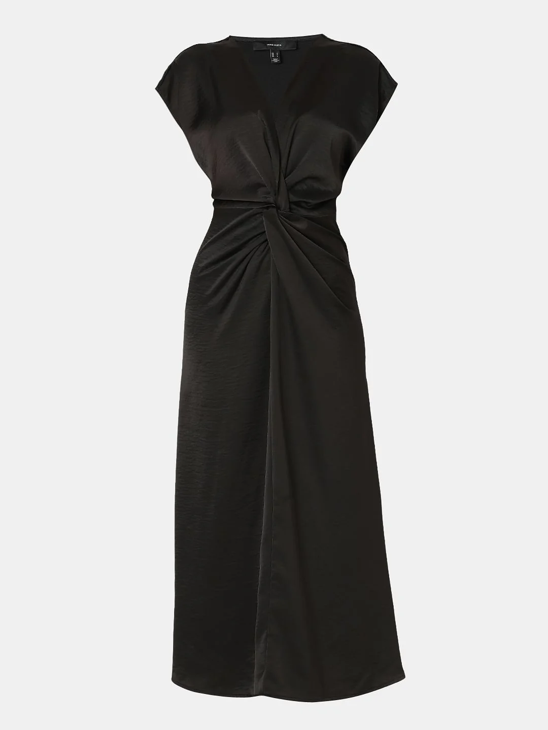 Black Front Knot Midi Dress - Image 7