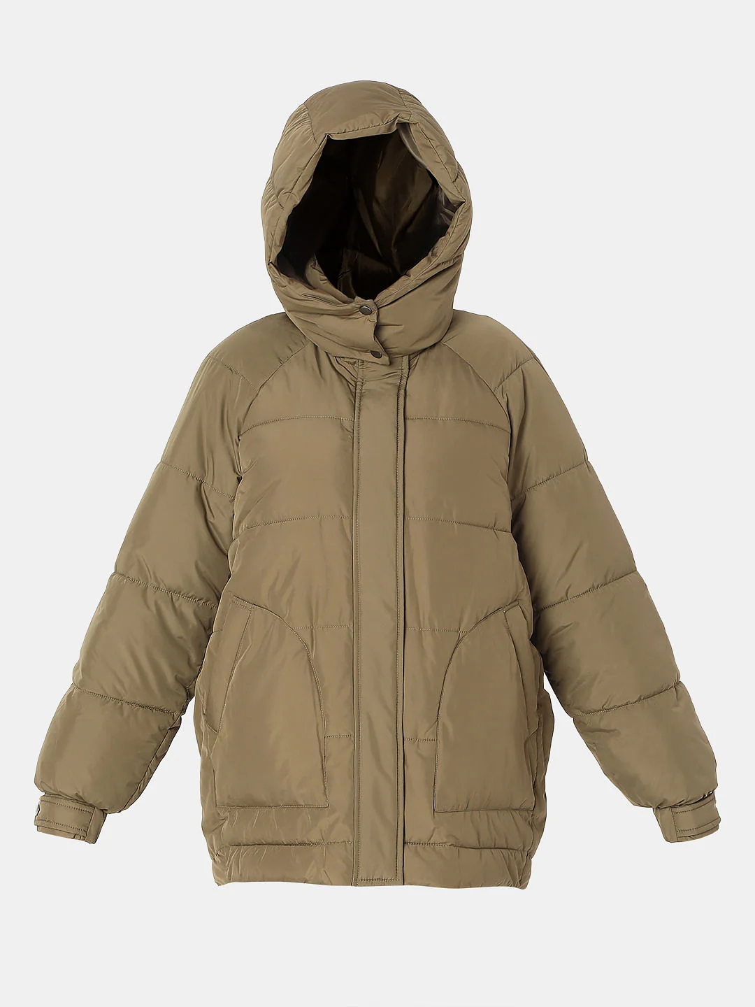 Brown Hooded Oversized Puffer Jacket - Image 7