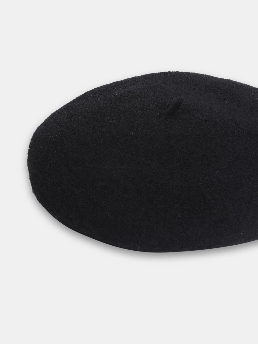 Black Wool Beret - Image 3