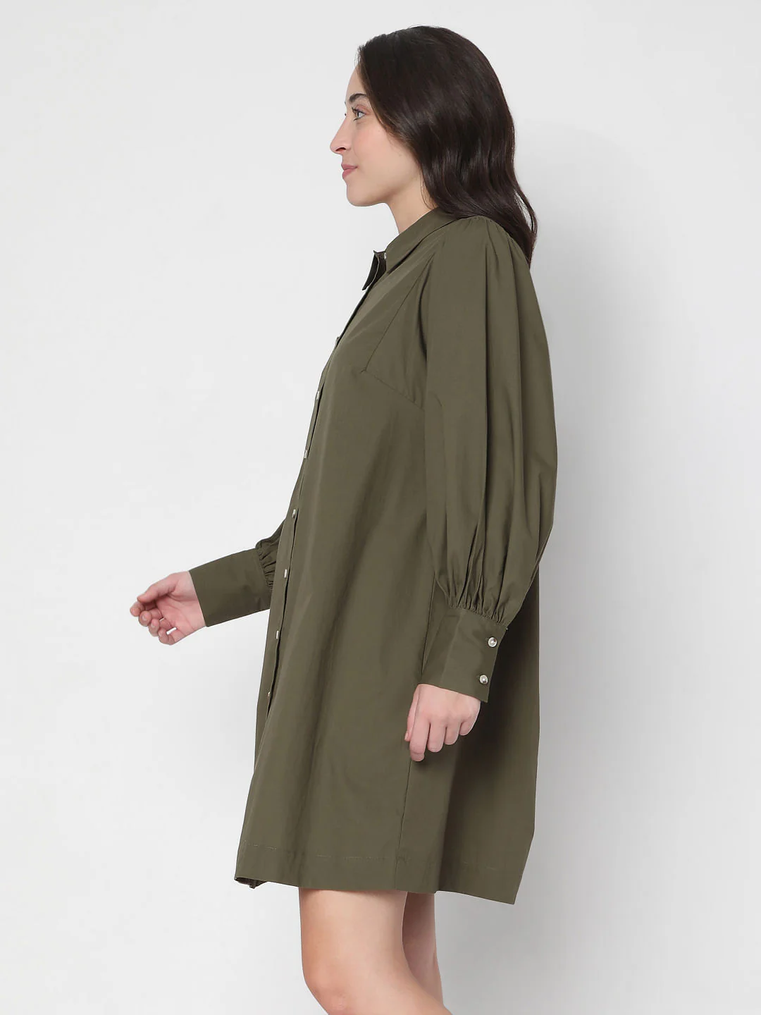 Green Button Down Dress - Image 3