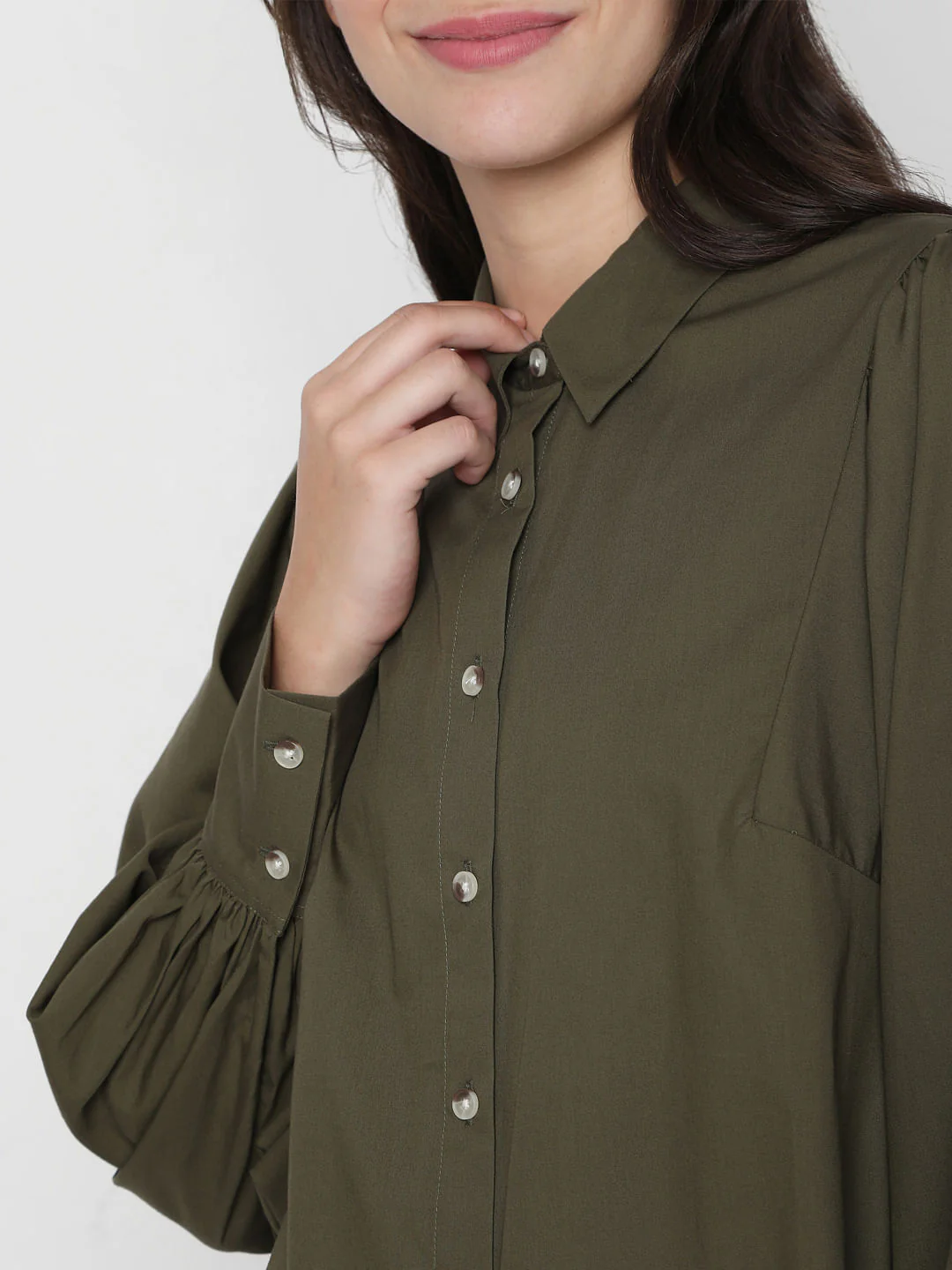 Green Button Down Dress - Image 6