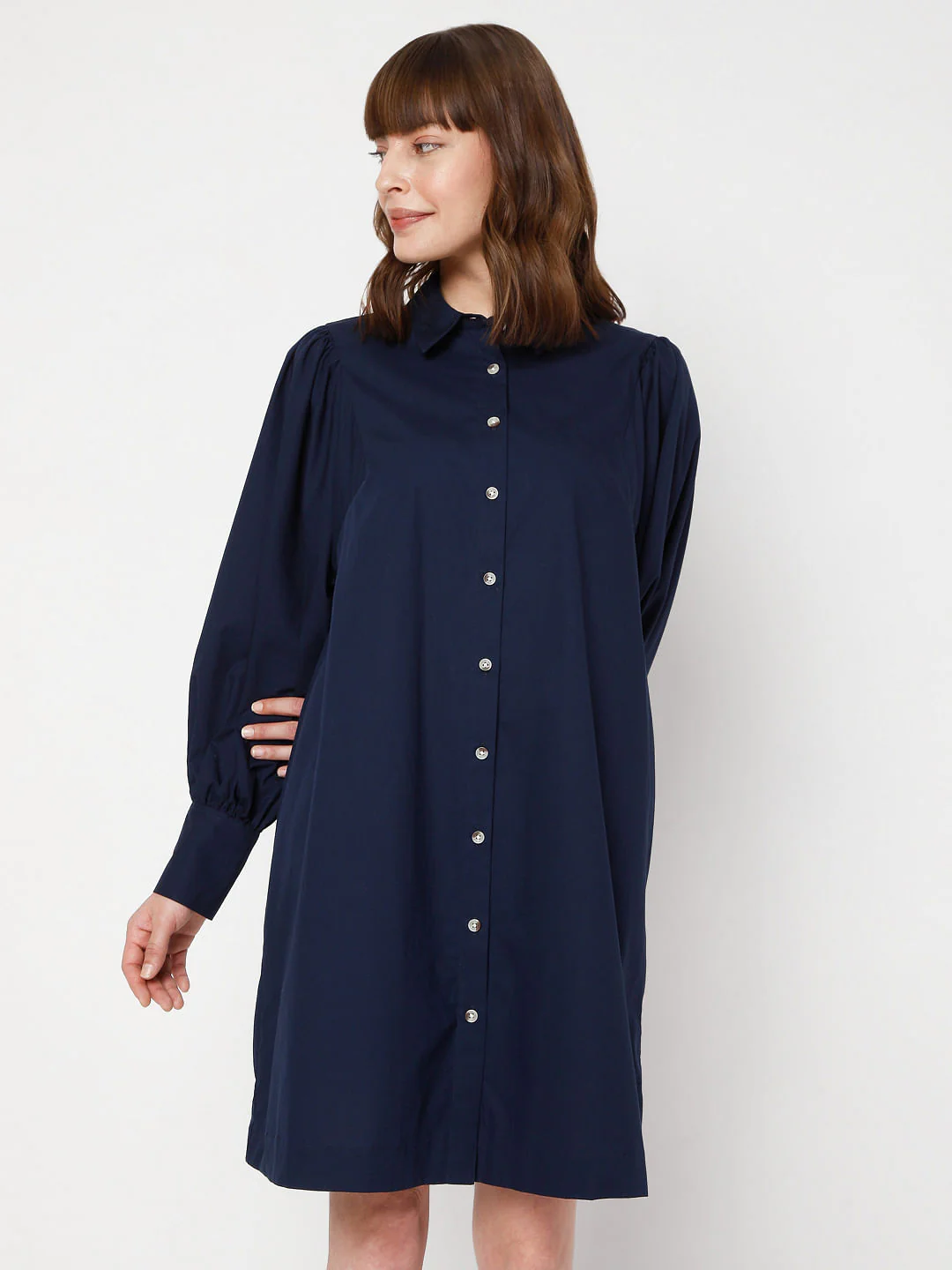 Blue Button Down Dress - Image 2