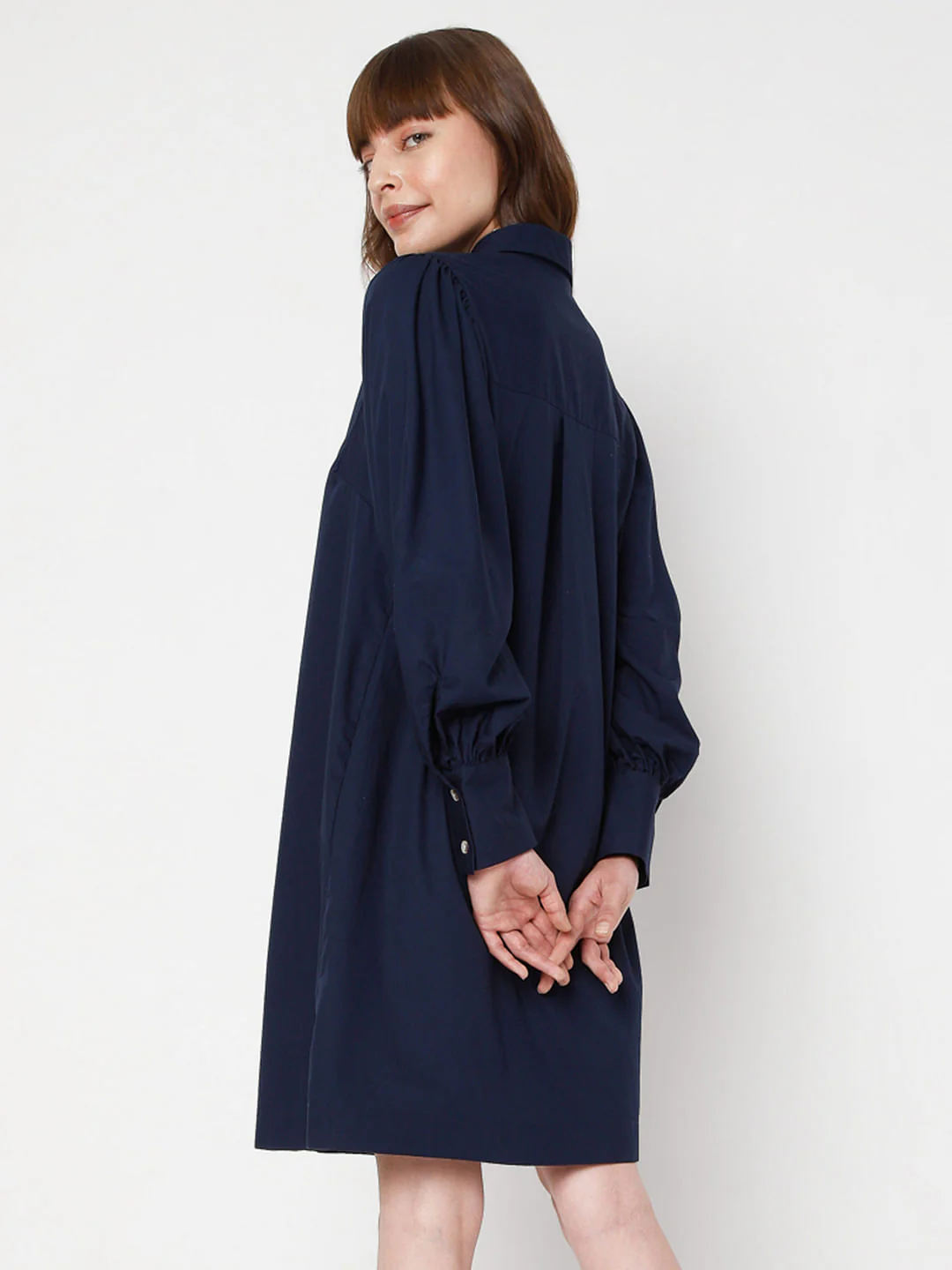 Blue Button Down Dress - Image 4