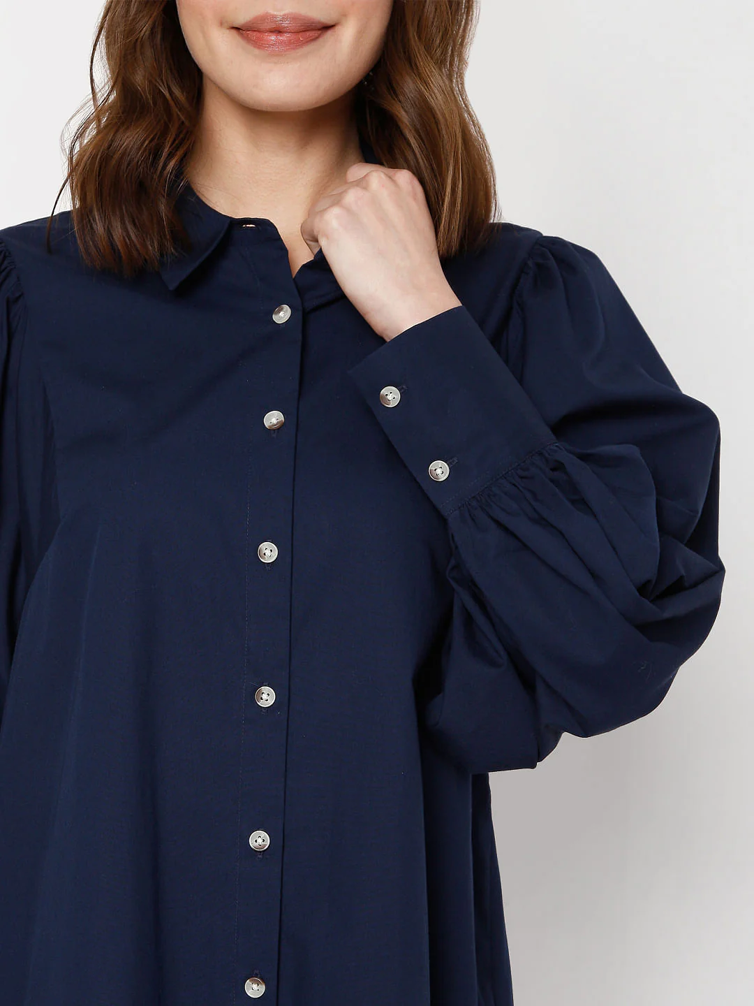 Blue Button Down Dress - Image 6