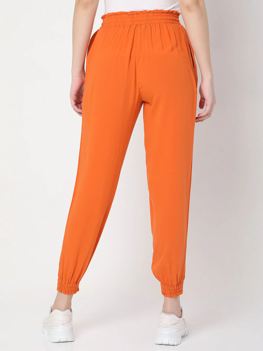Orange Mid Rise Cargo Pants - Image 4