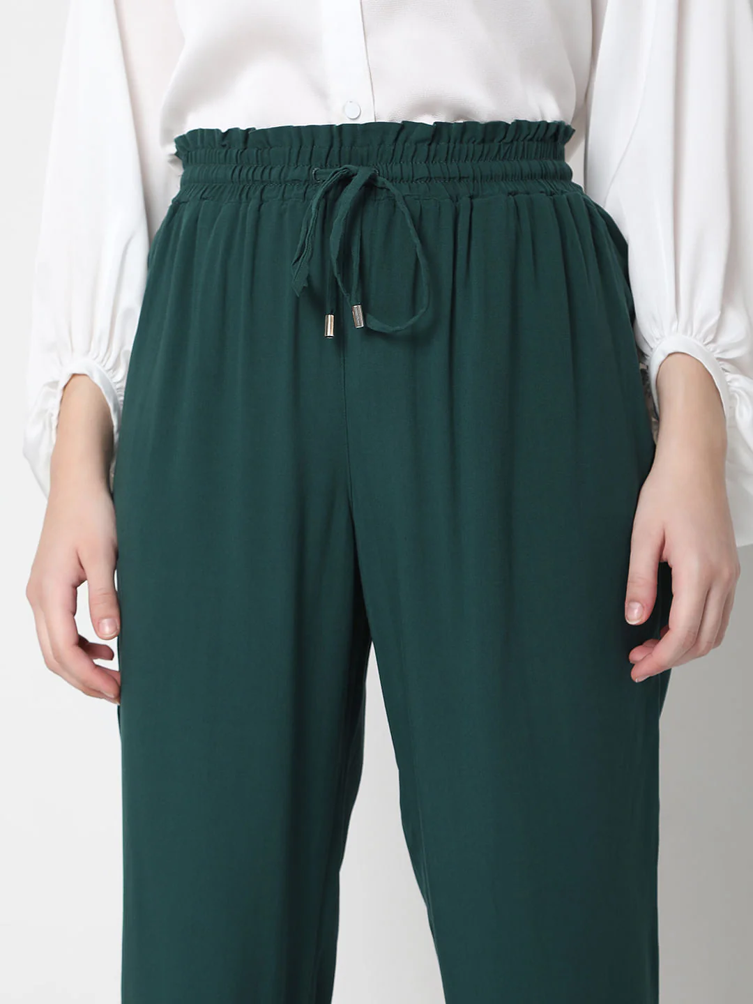 Dark Green Mid Rise Cargo Pants - Image 6
