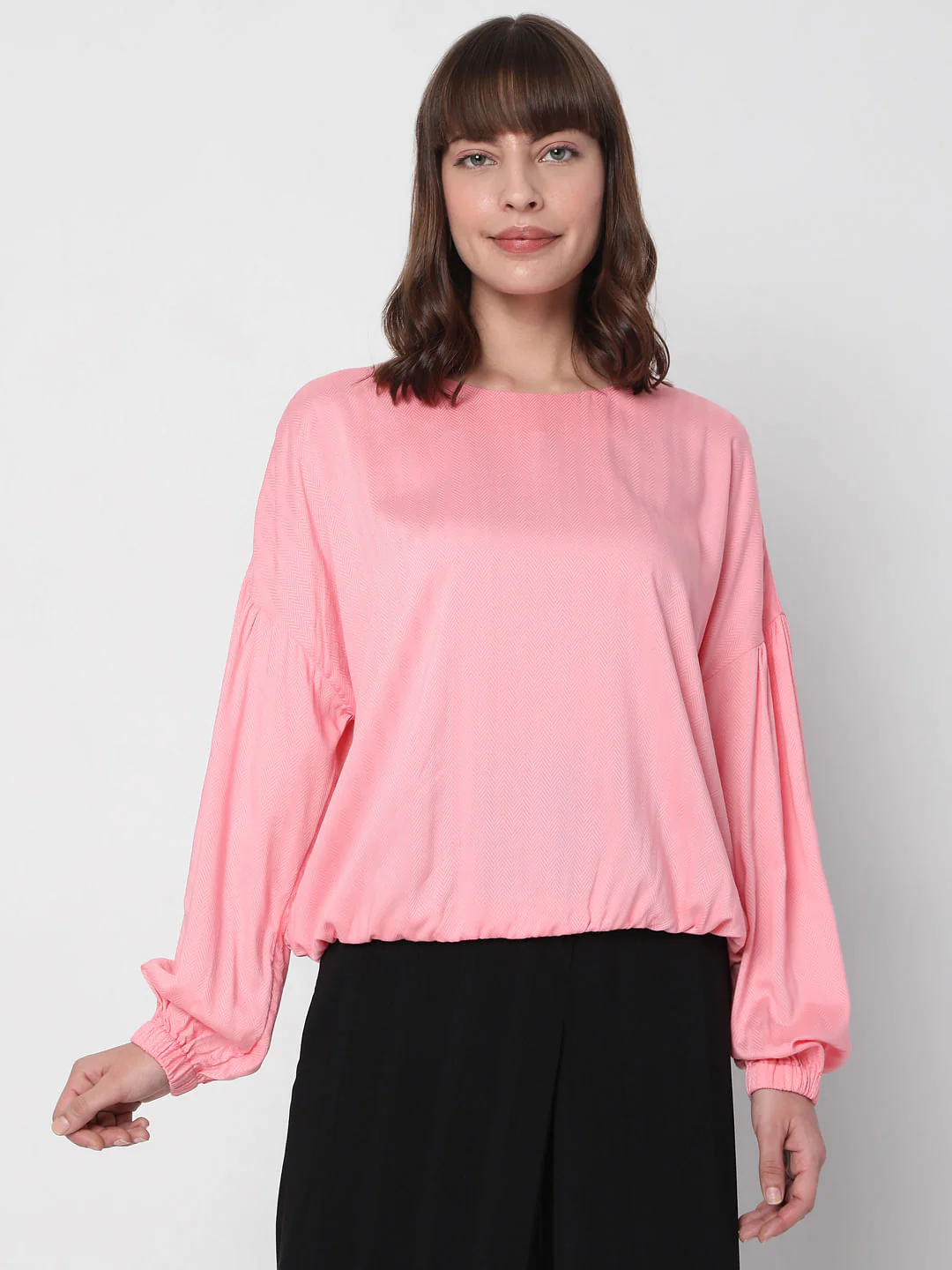 Pink Drop Shoulder Top - Image 2