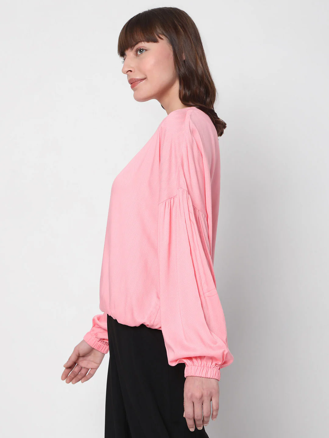 Pink Drop Shoulder Top - Image 3