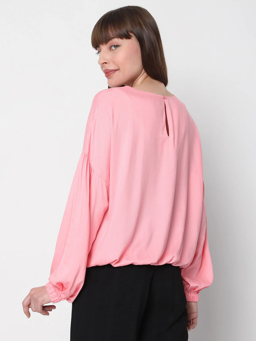 Pink Drop Shoulder Top - Image 4