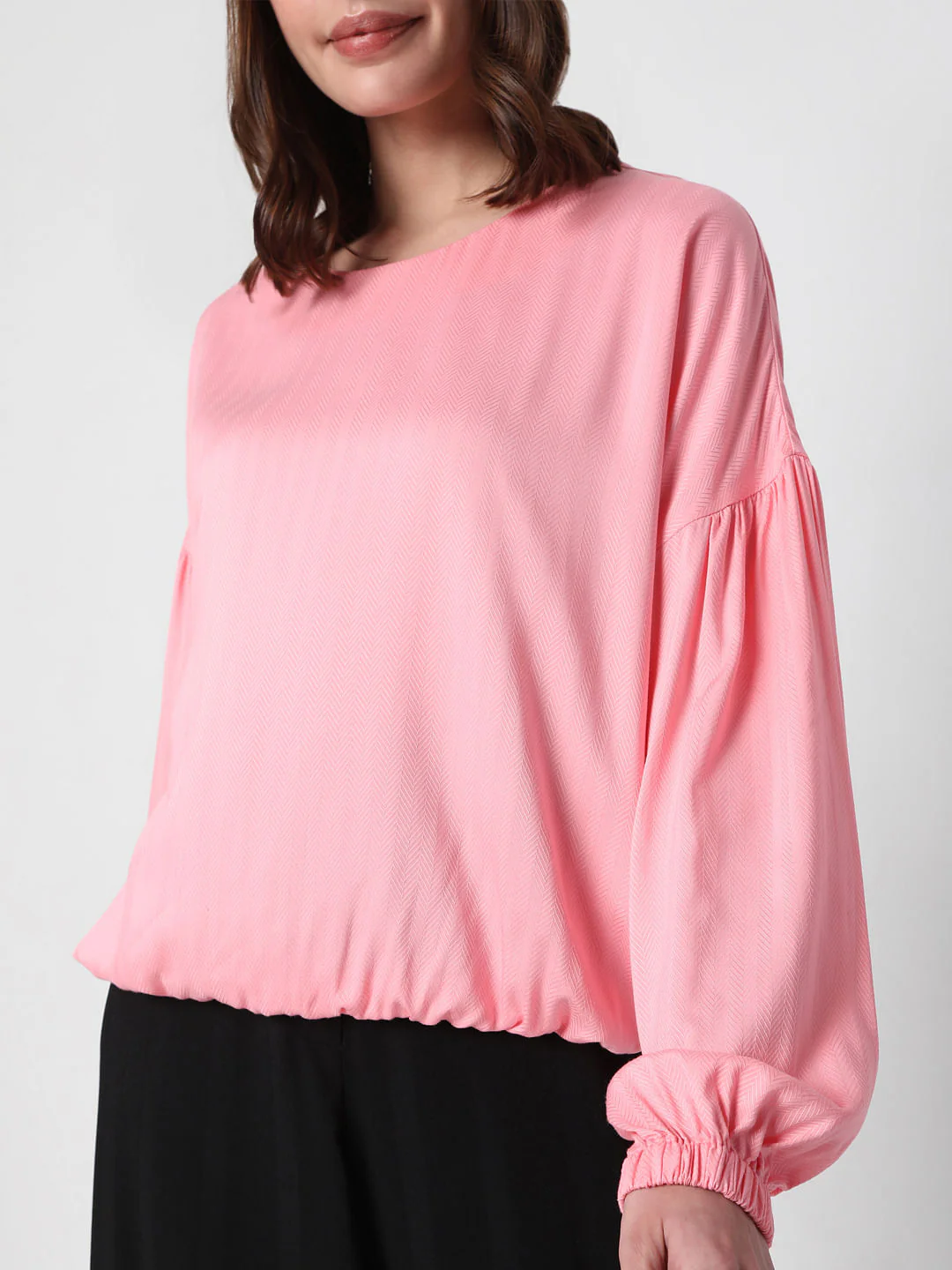 Pink Drop Shoulder Top - Image 6