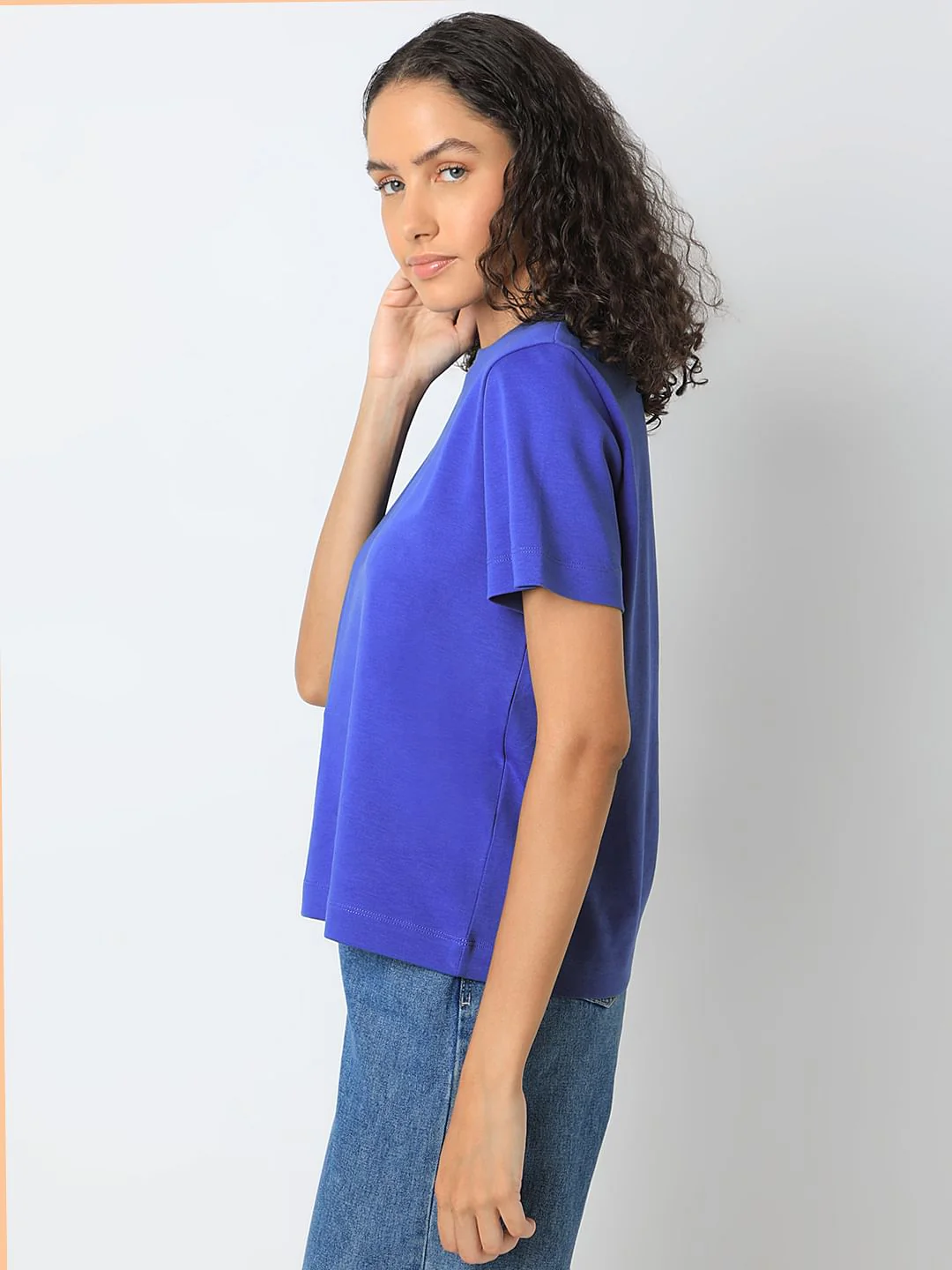 Blue Organic Cotton T-Shirt - Image 3