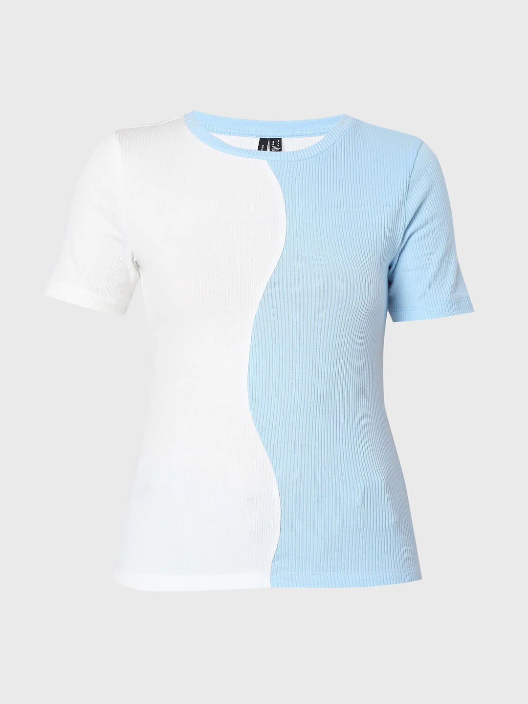 White Colourblocked Knit Top - Image 7