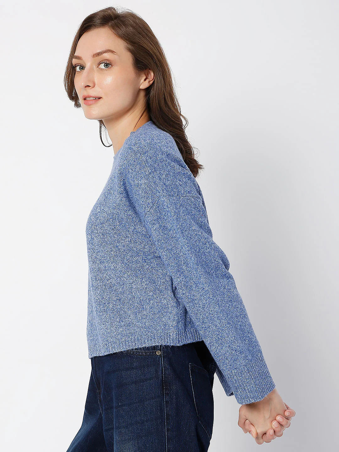Blue Boxy Fit Knit Top - Image 3