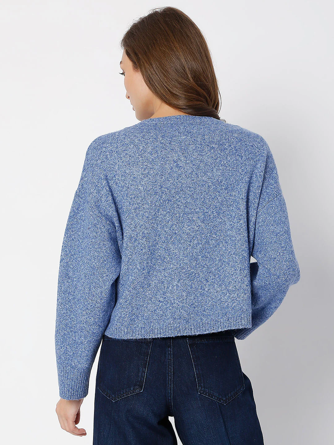 Blue Boxy Fit Knit Top - Image 4