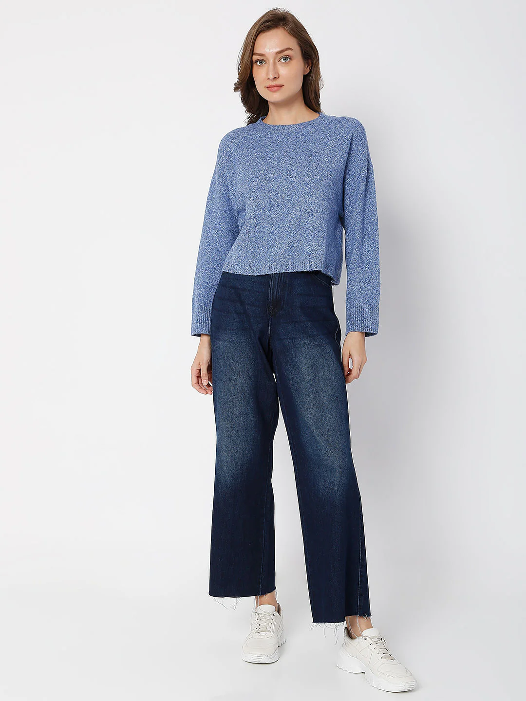 Blue Boxy Fit Knit Top - Image 5