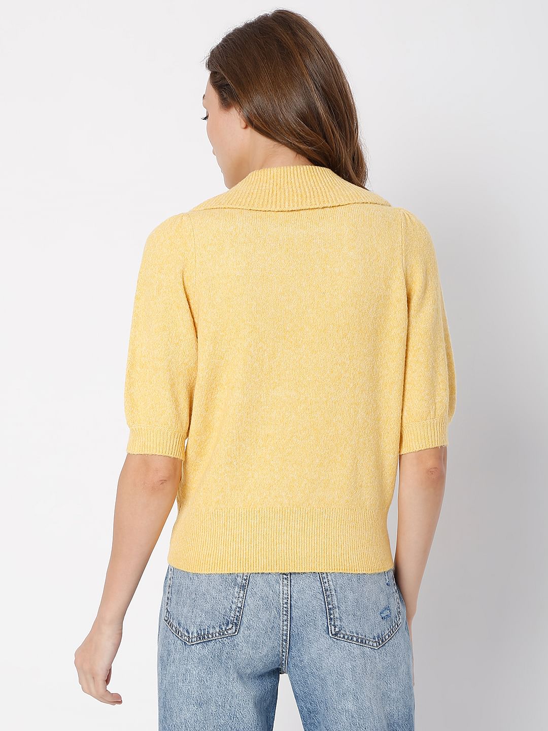 Yellow Peter Pan Collar Top - Image 4