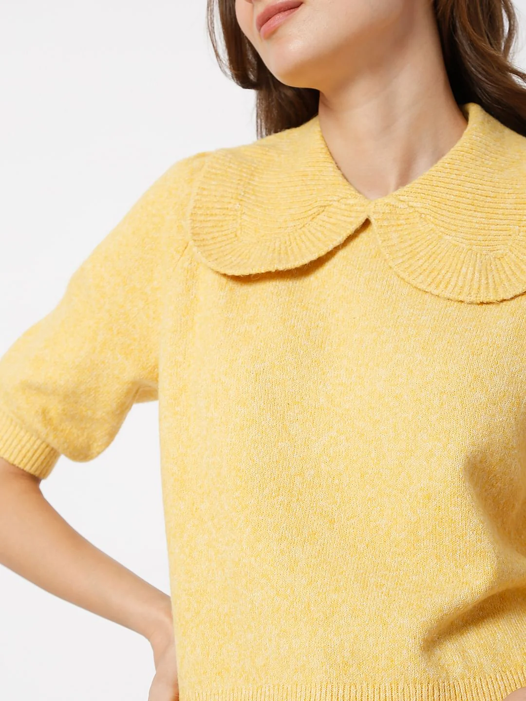 Yellow Peter Pan Collar Top - Image 6
