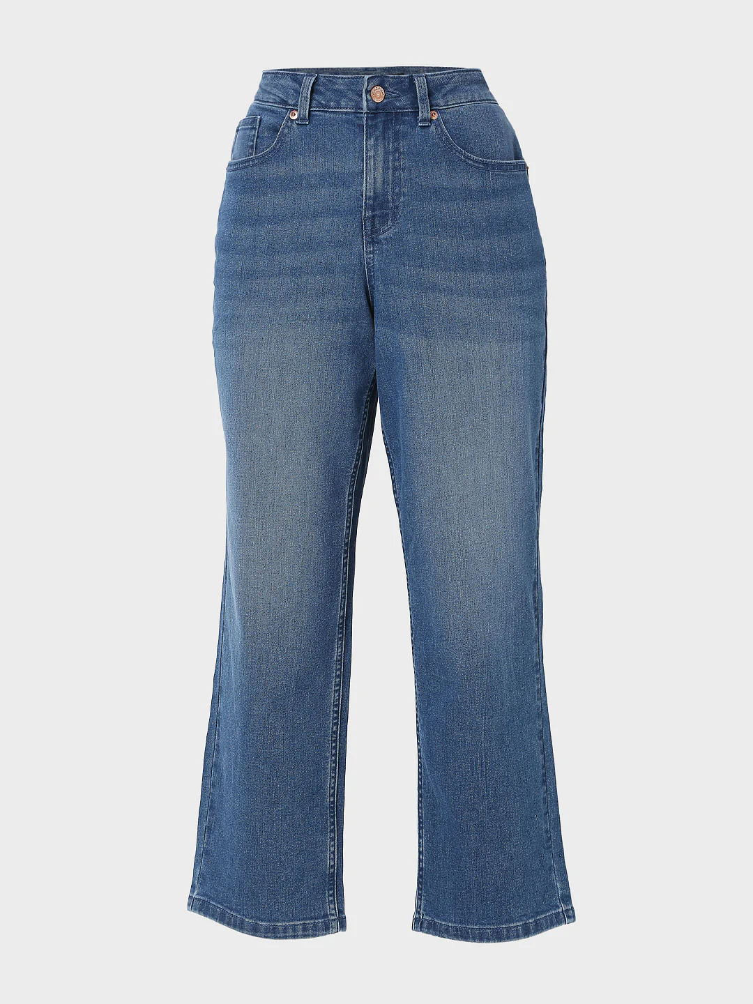 Blue High Rise Zoey Wide-Leg Jeans - Image 7
