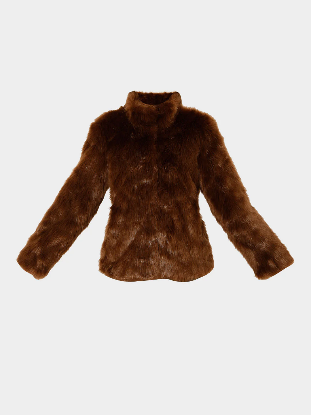 Faux Fur Animal Print Coat - Image 7